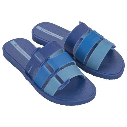 Chinelo Slide Feminino Ipanema Bold Mais - 27371 - Azul/azul - Atacado