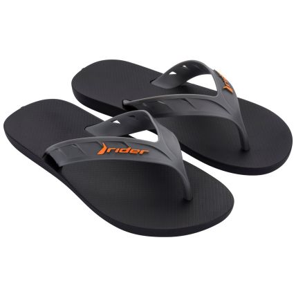 Chinelo Masculino Rider Street .- 11573 43/44 - Preto/cinza/laranja - Atacado