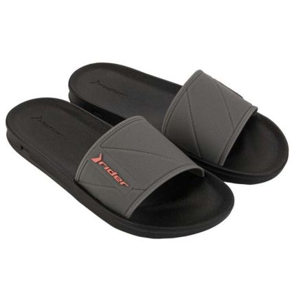 Chinelo Slide Masculino Rider Street - 11578  - Preto/cinza/laranja - Atacado