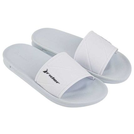 Chinelo Slide Masculino Rider Street - 11578  - Branco/branco/preto - Atacado