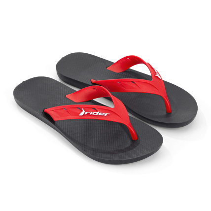 Chinelo Masculino Rider Street - 11573 - Preto/vermelho - Atacado