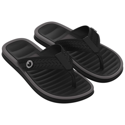 Chinelo Masculino Cartago Coimbra Ii - 12285 - Preto/preto/grafite - Atacado