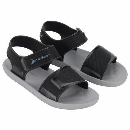 Sandalia Papete Infantil Rider Kick - 12354 - Cinza/preto/azul - Atacado