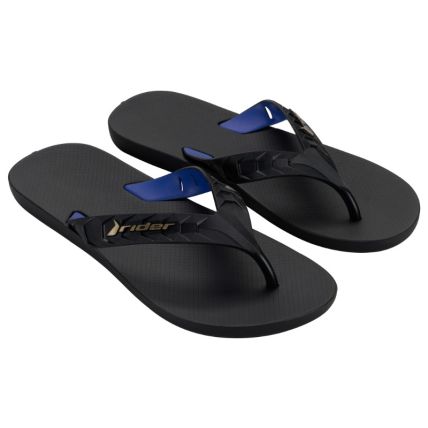 Chinelo Masculino Rider Street Duo - 12430 - Preto/azul/dourado - Atacado