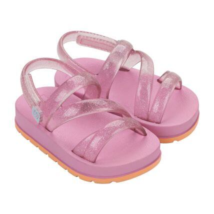 Sandalia Baby Zaxynina Glitter - 18963 - Rosa Chiclete - Atacado