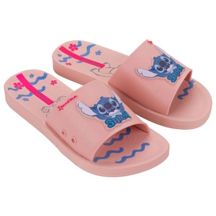 Chinelo Slide Feminino Ipanema Disney Stitch - 27366 - Rosa/rosa/azul - Atacado