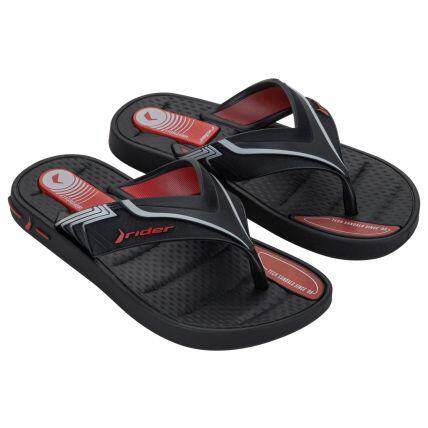 Chinelo Infantil Rider Sprint - 12033 - Preto/vermelho/cinza - Atacado