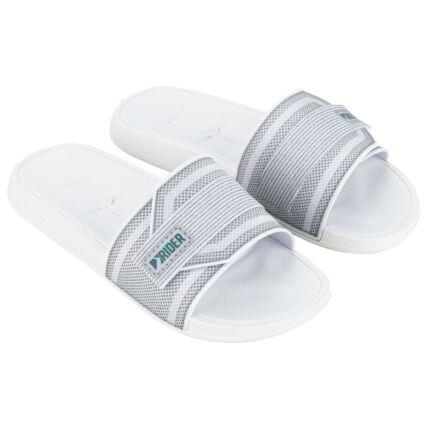 Chinelo Slide Masculino Rider Walk - 12394 - Branco/branco/azul - Atacado