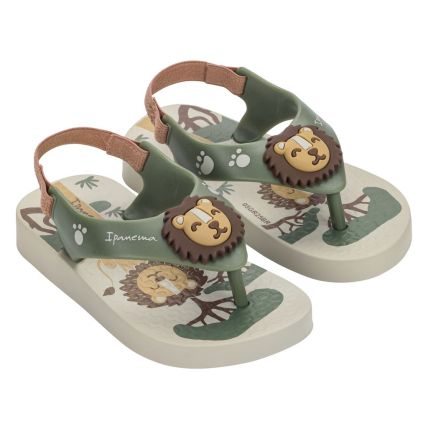 Chinelo Baby Ipanema Sporty - 27247 - Bege/verde/marrom  - Atacado
