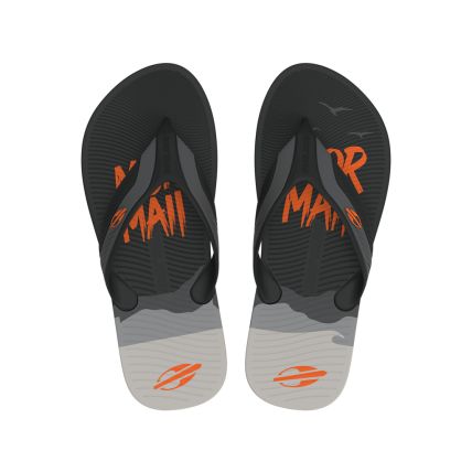 Chinelo Masculino Mormaii Neocycle Iii - 12304 - Preto/grafite/laranja - Atacado