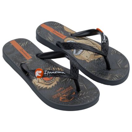 Chinelo Infantil Ipanema Jurassic Park Ii - 27324 - Cinza/preto/laranja - Atacado