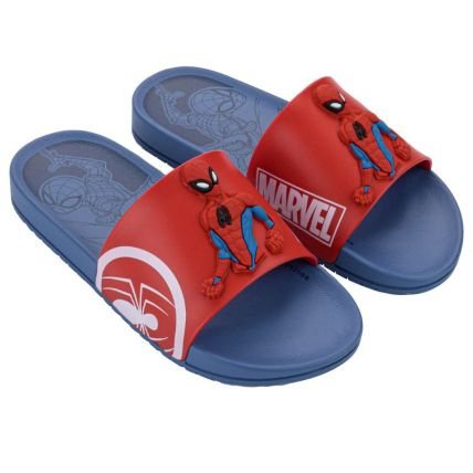 Chinelo Slide Infantil Marvel Dash - 23387 - Azul/vermelho - Atacado