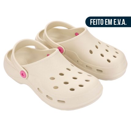 Babuche Feminino Zaxy Joy - 19430 - Off White Medio - Atacado