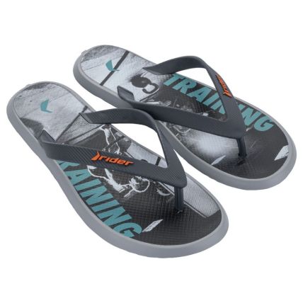 Chinelo Masculino Rider R1 Sport - 12628 - Cinza/preto/verde - Atacado