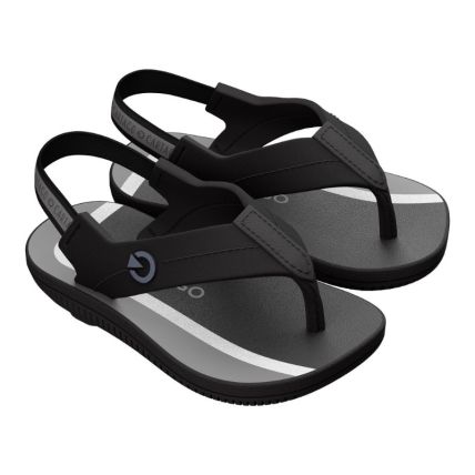 Chinelo Baby Cartago Atlanta - 12256 - Preto/branco/cinza - Atacado