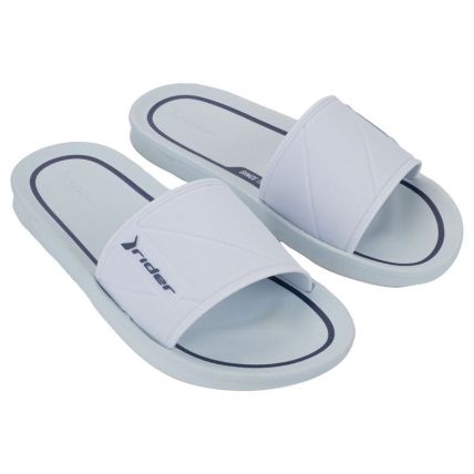 Chinelo Slide Masculino Rider Street - 11578 - Branco/branco/azul - Atacado