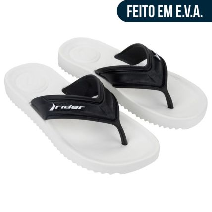 Chinelo Masculino Rider Trace - 12608 - Branco/preto - Atacado