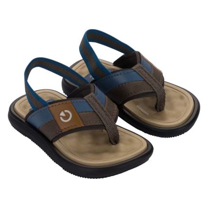Chinelo Baby Cartago Mini Ii - 12234 - Marrom/castor/azul - Atacado