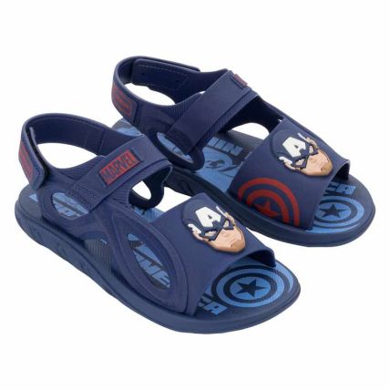 Sandalia Infantil Marvel Power - 23445 - Azul/azul/vermelho - Atacado