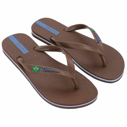 Chinelo Masculino Ipanema Brasil - 27040 - Marrom/marrom/azul - Atacado