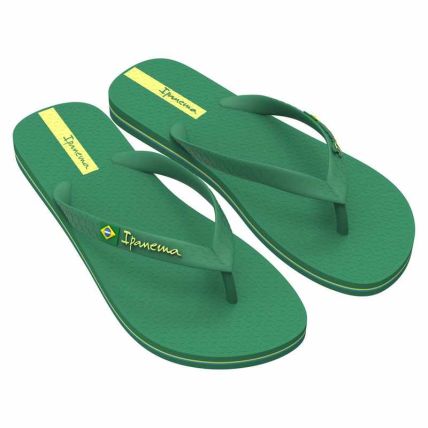 Chinelo Feminino Ipanema Brasil - 27040 - Verde/verde/amarelo - Atacado