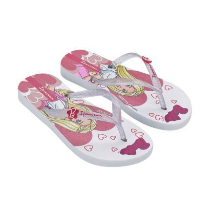 Chinelo Infantil Ipanema Barbie Meu Encanto - 27291 - Branco/glitter/rosa - Atacado
