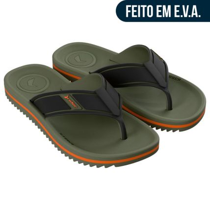 Chinelo Masculino Rider Trace Duo - 12650 - Verde/preto/laranja - Atacado