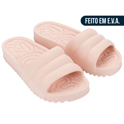 Chinelo Slide Feminino Zaxy Air - 19419 - Terroso Claro - Atacado