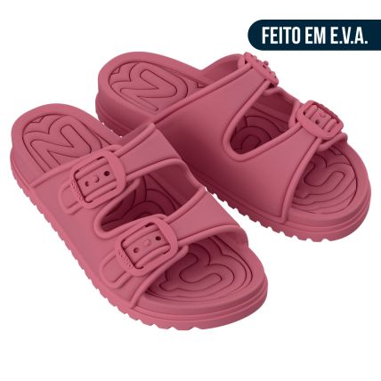 Chinelo Slide Feminino Zaxy Partner Air - 19416 - Rosa Doce Medio - Atacado