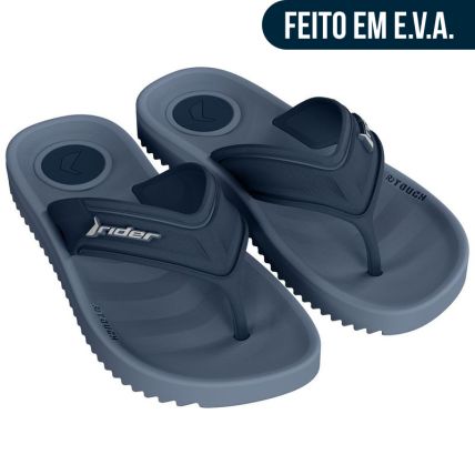 Chinelo Slide Masculino Rider Trace - 12608 - Azul/azul/branco - Atacado