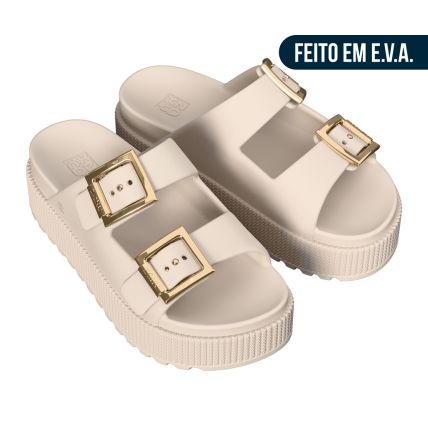 Tamanco Feminino Zaxy Partiner Air High - 19458 - Off White Claro - Atacado