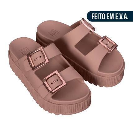 Tamanco Feminino Zaxy Partiner Air High - 19458 - Nude Medio - Atacado