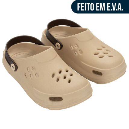 Babuche Masculino Rider Nomad Clog - 12670 - Bege/marrom - Atacado