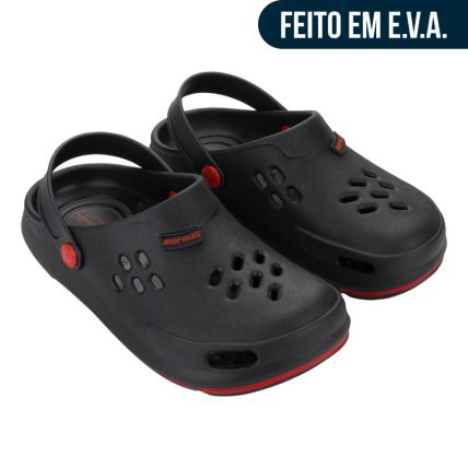 Babuche Masculino Mormaii Move - 12679 - Preto/preto/vermelho - Atacado