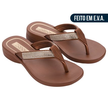 Tamanco Feminino Grendha Cristalina - 19403 - Cobre - Atacado
