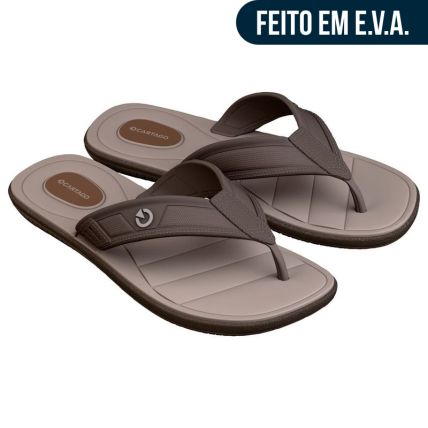 Chinelo Masculino Cartago Aspen Ii - 12641 - Marrom/marrom/bege - Atacado