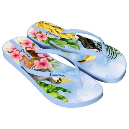 Chinelo Feminino Ipanema Orla - 27036 - Azul/rosa/verde - Atacado
