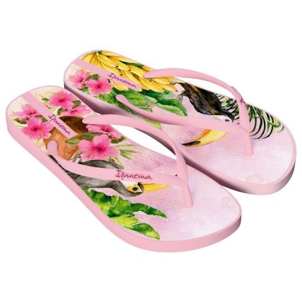 Chinelo Feminino Ipanema Orla - 27036 - Rosa/rosa/verde - Atacado