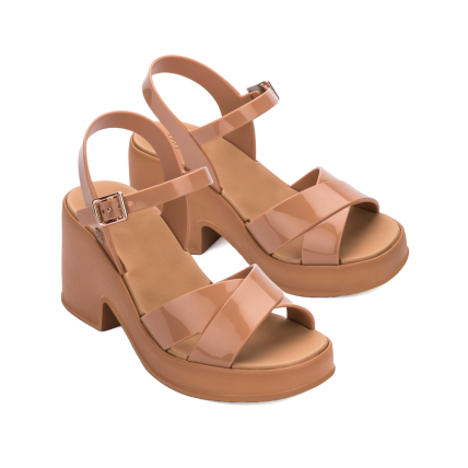 Sandalia Plataforma Zaxy Pop Up - 83567 - Terroso Escuro - Atacado