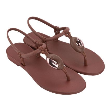 Sandalia Feminina Grendha Cacau Celebre - 83598 - Marrom Cacau Medio - Atacado