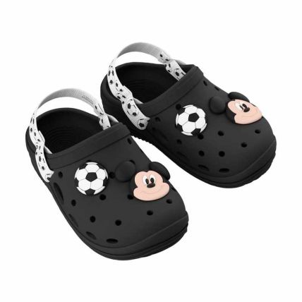 Babuche Baby Disney Warm - 23475 - Preto/branco - Atacado