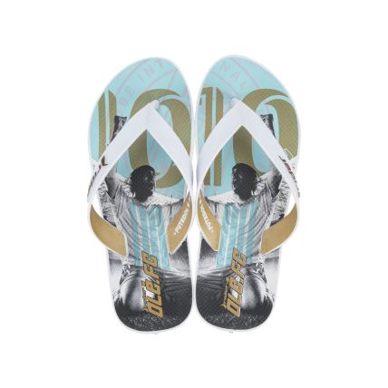 Chinelo Masculino Rider Feel Olé - 12380 - Branco/dourado/azul - Atacado
