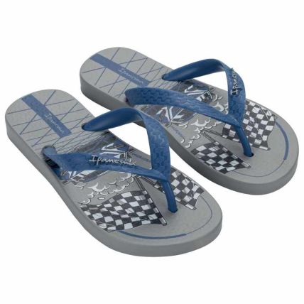 Chinelo Infantil Ipanema Fantasia - 27012 - Cinza/azul/branco - Atacado