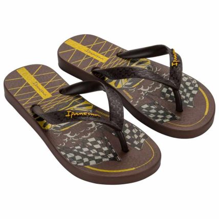 Chinelo Infantil Ipanema Fantasia - 27012 - Marrom/marrom/amarelo - Atacado