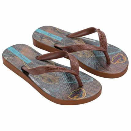 Chinelo Infantil Ipanema Jurassic World Ii - 27624 - Marrom/marrom - Atacado