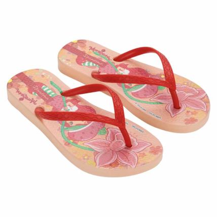 Chinelo Infantil Ipanema Moraguinho Sweet - 27524 - Bege/vermelho/rosa - Atacado