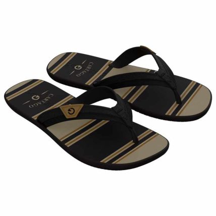Chinelo Masculino Cartago Atlanta Ii - 12432 - Preto/preto/castor - Atacado