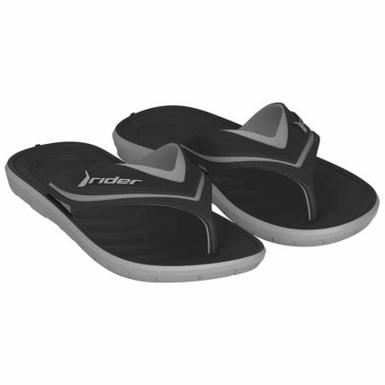 Chinelo Masculino Rider Free Iii - 12455 - Preto/cinza - Atacado