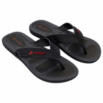 Chinelo Masculino Rider Pulse Ii - 12610 - Preto/cinza/vermelho - Atacado