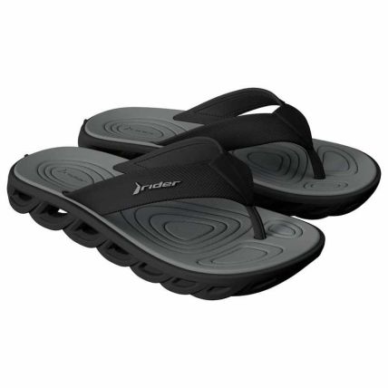 Chinelo Masculino Rider R Power Low - 12623 - Preto/preto - Atacado